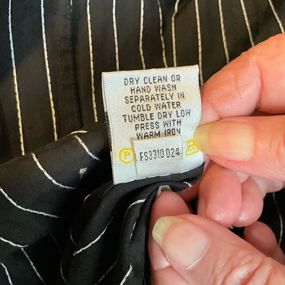 Bugatchi Black Pinstripe Button Down Shirt - Picture 6 of 6